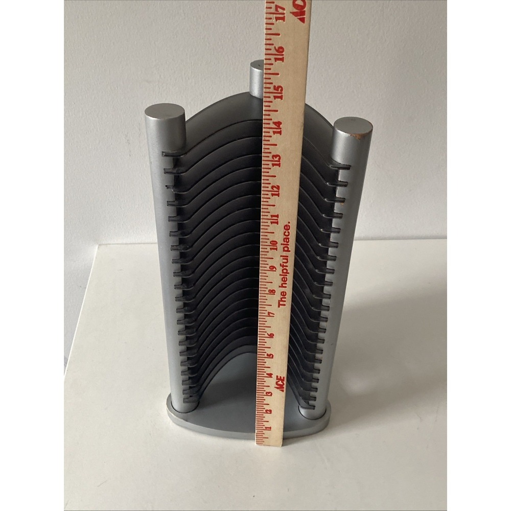 Vintage Y2K - 20 CD Stackable Tower Rack CD Holder Organizer Retro Gray - Picture 15 of 16